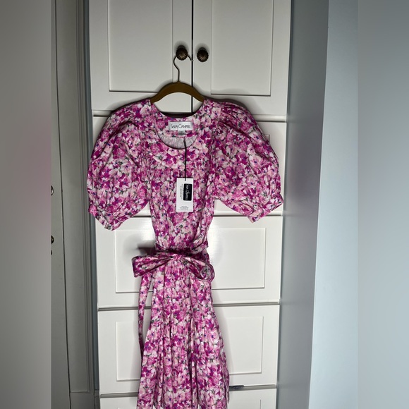 NWT Sara Campbell Pink Floral Dress with Belt | Size XS - Picture 2 of 5